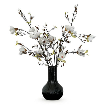 Künstliche Blumen - Blumenstrauß - Solo - Creme - Magnolienzweige - 105cm - 4 Stück