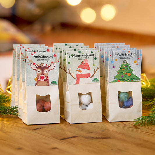 Weihnachtliche Saatkugeln im 3er-Set 