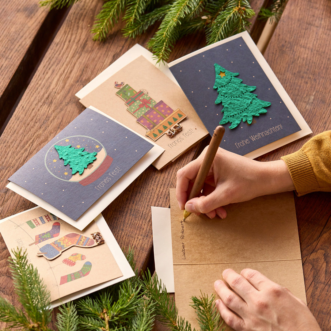 5 Weihnachtskarten im Set 